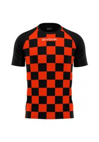 Koszulka sportowa Givova Dama Pomarańczowo-Czarna L. Kolor: wielokolorowy, żółty, czarny, pomarańczowy. Materiał: poliester. Wzór: haft #1