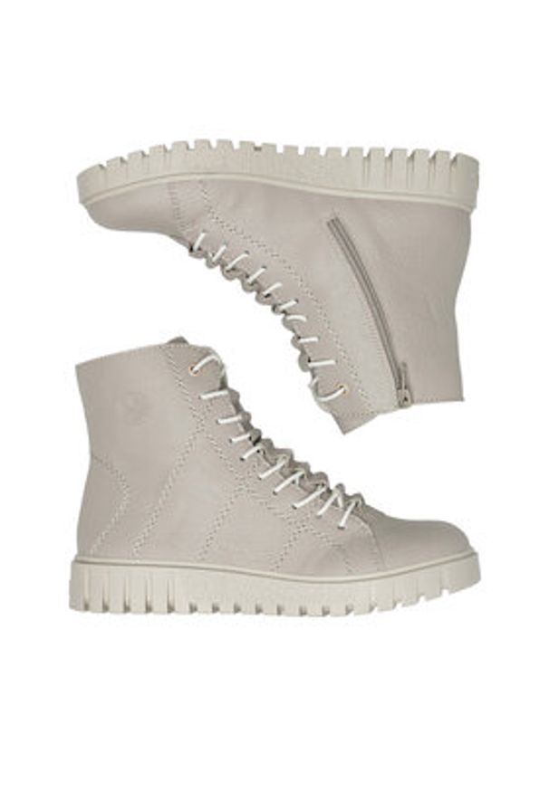 Rieker Trzewiki Y3420-61 Beżowy. Kolor: beżowy. Materiał: materiał