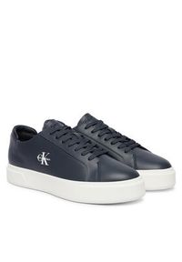 Calvin Klein Sneakersy Basket Cupsole Laceup Lth Ml YM0YM01460 Granatowy. Kolor: niebieski. Materiał: skóra #4