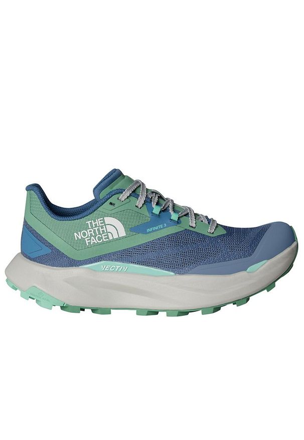 Buty damskie The North Face Vectiv Infinite III 0A8AES7Z91 - niebieskie. Kolor: niebieski. Materiał: guma, syntetyk, materiał. Szerokość cholewki: normalna. Sport: bieganie, turystyka piesza