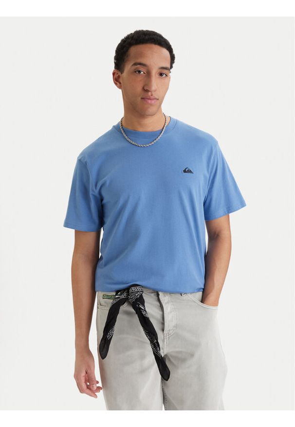 Quiksilver T-Shirt EQYZT07711 Niebieski Regular Fit. Kolor: niebieski. Materiał: bawełna