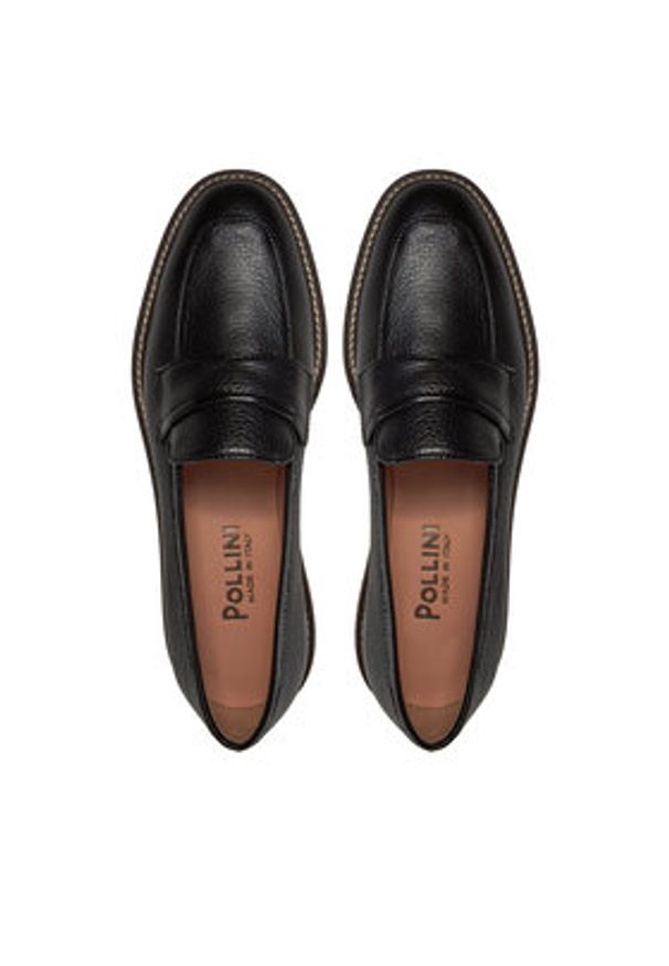 Pollini Lordsy SA10033G1ITD200A Czarny. Kolor: czarny. Materiał: skóra