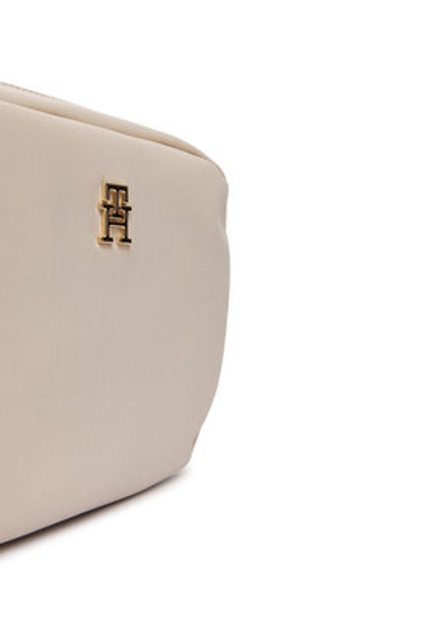 TOMMY HILFIGER - Tommy Hilfiger Torebka Popette Camera Bag AW0AW17704 Beżowy. Kolor: beżowy. Materiał: skórzane