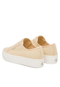 Calvin Klein Sneakersy Vulc Flatf Laceup Jaq Aop HW0HW03265 Żółty jasny. Kolor: żółty. Materiał: materiał #6