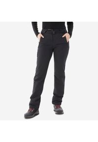 quechua - Spodnie turystyczne damskie Quechua SH500 Warm. Kolor: czarny. Materiał: elastan, poliester, materiał. Sezon: zima. Sport: turystyka piesza