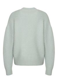 AMI PARIS - AMI Paris Sweter UKS025.KN0032 Błękitny Regular Fit. Kolor: niebieski. Materiał: wełna #5