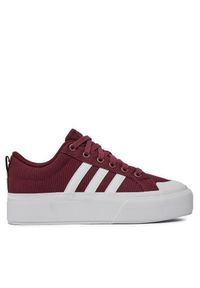 Adidas - Buty adidas. Kolor: czerwony. Obcas: na platformie