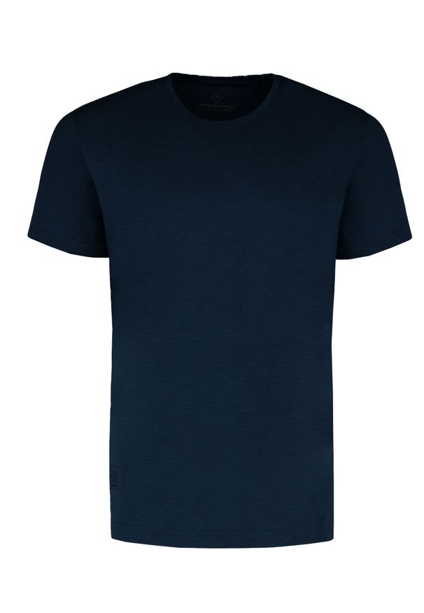 Volcano - Gładka koszulka z TM-MODE. Kolor: niebieski. Materiał: bawełna, materiał. Długość rękawa: krótki rękaw. Długość: krótkie. Wzór: gładki. Styl: klasyczny