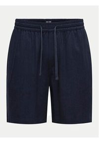 Only & Sons Szorty materiałowe Tel 22030250 Granatowy Regular Fit. Kolor: niebieski. Materiał: wiskoza #6