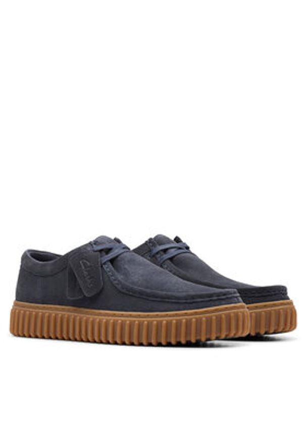 Clarks Mokasyny Torhill Lo 26179708 Granatowy. Kolor: niebieski. Materiał: skóra, zamsz