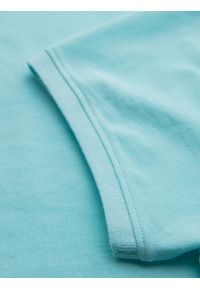 Ombre Clothing - Polo koszulka z bawełnianej dzianiny pique – błękitna V2 - Rozmiar: S. Okazja: na co dzień. Typ kołnierza: polo. Kolor: niebieski. Materiał: bawełna, dzianina. Długość rękawa: krótki rękaw. Długość: krótkie. Wzór: haft. Styl: casual, elegancki #6