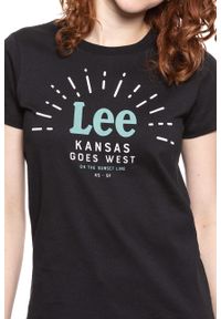 Lee - LEE T SHIRT DAMSKI SEASONAL LOGO TEE BLACK L42YRE01