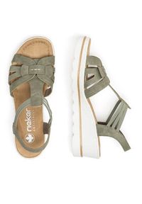 Rieker Sandały 67459-52 Zielony. Kolor: zielony. Materiał: syntetyk #6