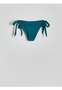 Reserved - Dół od bikini - zielony. Kolor: zielony. Materiał: materiał