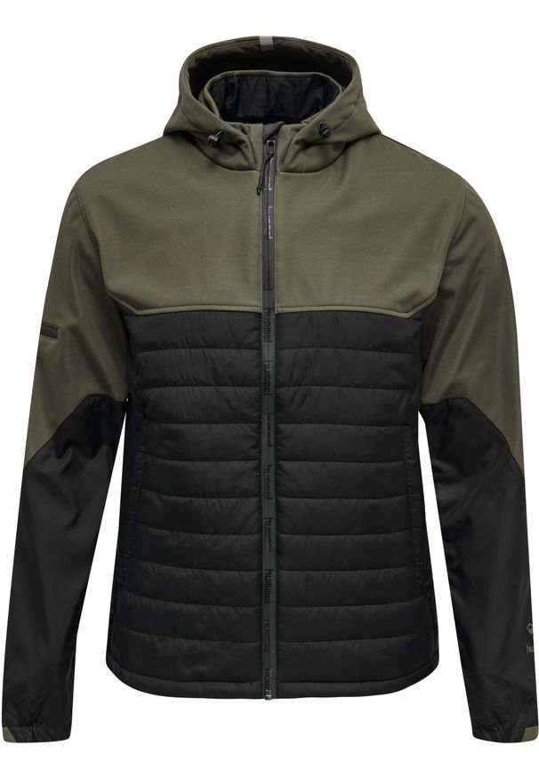 Kurtka zimowa turystyczna męska Hummel North Hybrid. Kolor: wielokolorowy, czarny, zielony, brązowy. Sezon: zima. Sport: piłka nożna