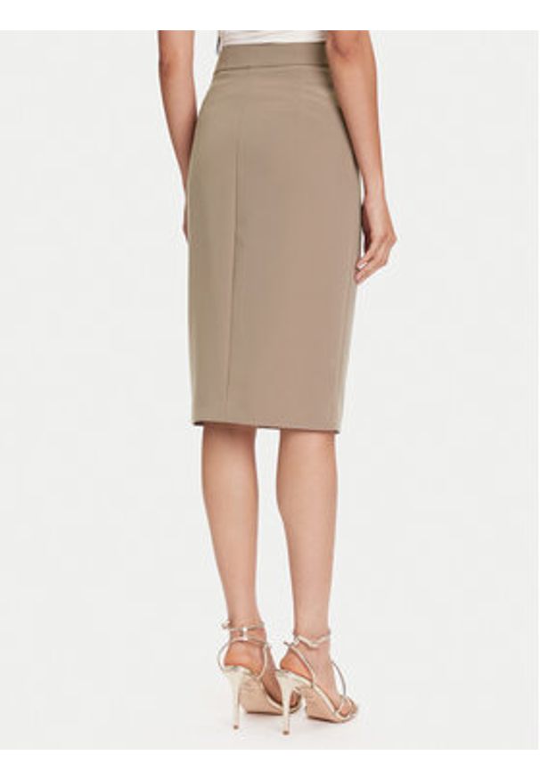 Marciano Guess Spódnica midi 5YGD07 7357A Beżowy Regular Fit. Kolor: beżowy. Materiał: syntetyk