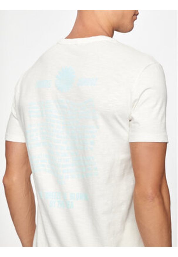 United Colors of Benetton - United Colors Of Benetton T-Shirt 3F98U1092 Écru Regular Fit. Materiał: bawełna