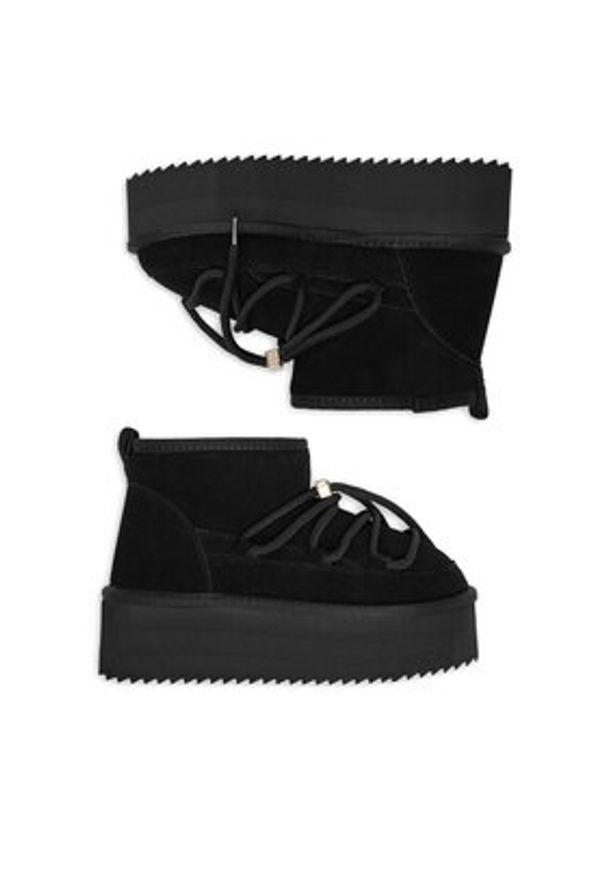 DeeZee Śniegowce W23Q11482 Czarny. Kolor: czarny. Materiał: materiał