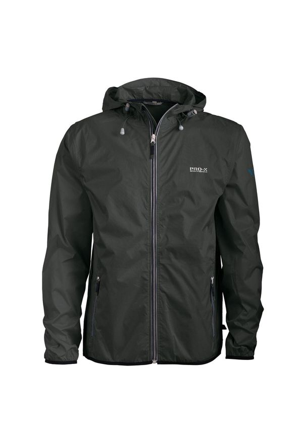 PRO-X ELEMENTS - Kurtka przeciwwiatrowa z kapturem dla dzieci Pro-X Elements Cleek. Typ kołnierza: kaptur. Kolor: brązowy, szary, wielokolorowy