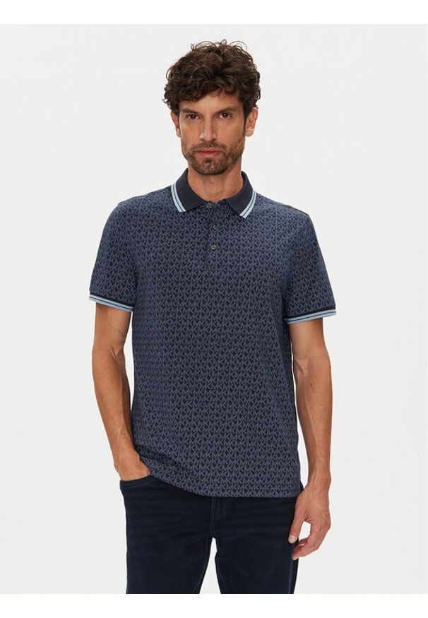 Michael Kors Polo CS550V85KS Granatowy Regular Fit. Typ kołnierza: polo. Kolor: niebieski. Materiał: bawełna