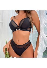 Intica - Komplet bielizny z podtrzymującym biustonoszem i figami Botakoz. Kolor: niebieski. Materiał: materiał #11