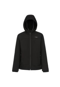 Kurtka dziecięca turystyczna CMP 3A00094. Okazja: na co dzień. Typ kołnierza: kaptur. Kolor: czarny. Materiał: softshell. Styl: casual, sportowy