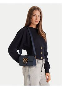 Pinko - PINKO Torebka Love One Mini Slouchy Fl AI 25-26 PLTT 104340 A0QO Niebieski. Kolor: niebieski. Materiał: skórzane #1