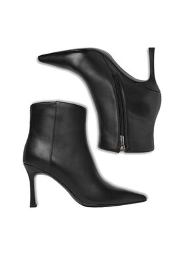 Eva Minge Botki EO-EVA-1278-5781 Czarny. Kolor: czarny. Materiał: skóra