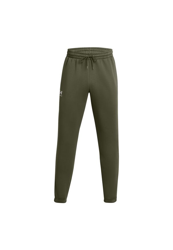 Spodnie dresowe z naszywkami Under Armour Icon Fleece. Kolor: biały, wielokolorowy, zielony. Materiał: dresówka. Długość: długie. Wzór: aplikacja. Sport: fitness