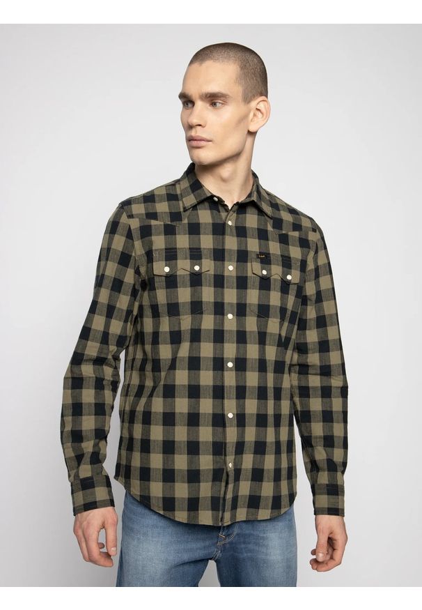 Lee - LEE RIDER SHIRT MĘSKA KOSZULA UTILITY GREEN L851DLNG 112122478