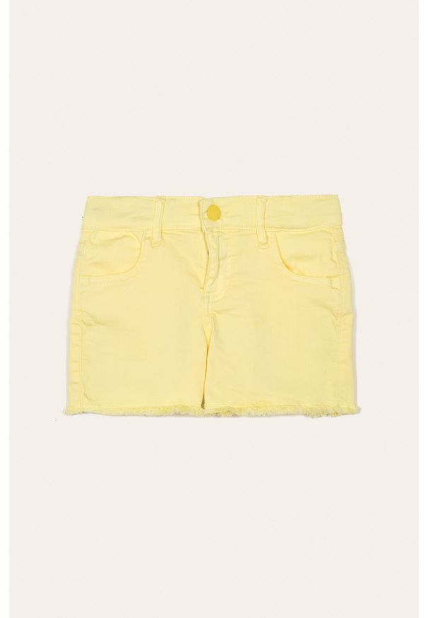 Guess Jeans - Szorty dziecięce 118-175 cm. Okazja: na co dzień. Kolor: żółty. Materiał: jeans. Styl: casual
