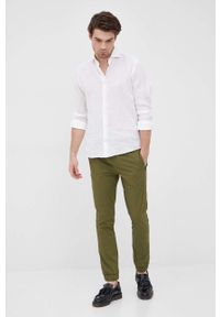 Selected Homme spodnie męskie kolor zielony joggery. Kolor: zielony. Materiał: tkanina, bawełna #4
