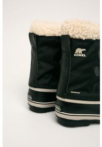 sorel - Sorel śniegowce dziecięce Yoot Pac Nylon. Nosek buta: okrągły. Kolor: czarny. Materiał: nylon #3