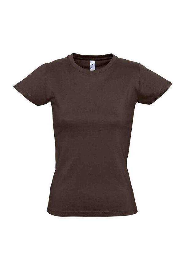 SOL'S - Koszulka Imperial Dla Kobiet. Kolor: brązowy. Sport: turystyka piesza