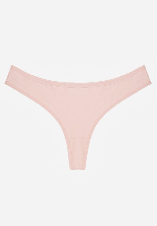 Born2be - Różowe Majtki Typu Stringi z Bawełną Asoia. Kolor: różowy. Materiał: bawełna