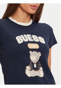 Guess T-Shirt V4BI10 KA260 Granatowy Regular Fit. Kolor: niebieski. Materiał: bawełna #4