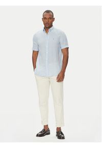 TOMMY HILFIGER - Tommy Hilfiger Koszula MW0MW35207 Błękitny Regular Fit. Kolor: niebieski. Materiał: len