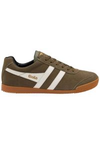 Sneakersy Gola Harrier Suede. Okazja: na co dzień. Kolor: biały, zielony, wielokolorowy. Sport: turystyka piesza #1