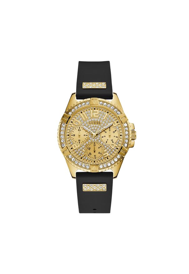 Guess - Zegarek GUESS - Lady Frontier W1160L1 BLACK/GOLD. Kolor: złoty