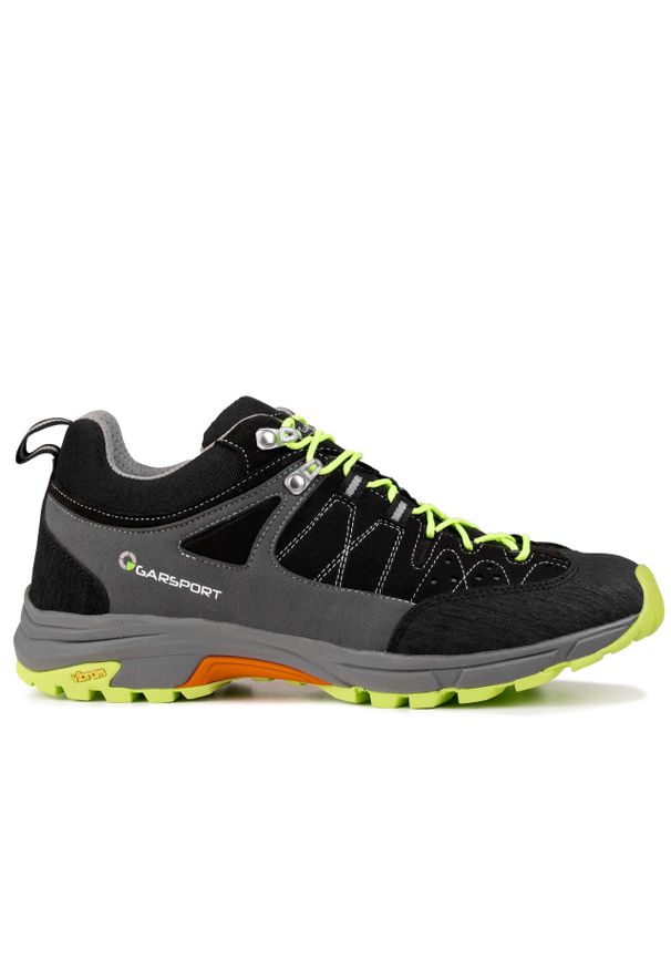 GARSPORT - Buty męskie sportowe wodoodporne Garsport FAST HIKE LOW TEX NERO ANTRACITE. Kolor: zielony, wielokolorowy, czarny, szary