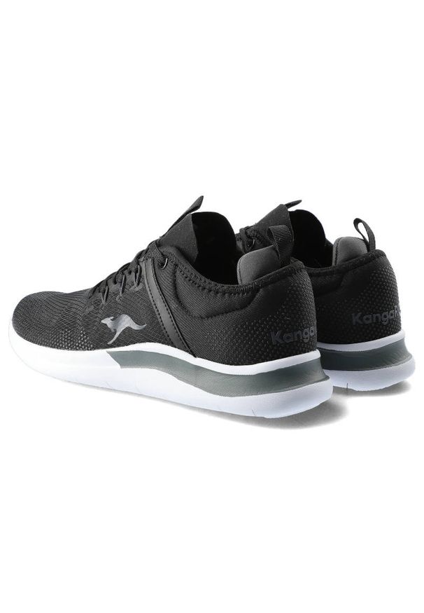KangaRoos - Szare Sneakersy Kangaroos Damskie Sportowe Buty. Okazja: na co dzień. Kolor: czarny. Materiał: materiał