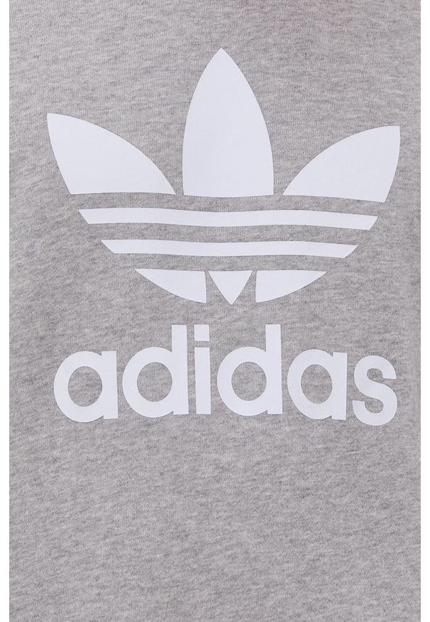 adidas Originals Bluza bawełniana męska kolor szary melanżowa. Okazja: na co dzień. Kolor: szary. Materiał: bawełna. Długość rękawa: raglanowy rękaw. Wzór: nadruk, melanż. Styl: casual