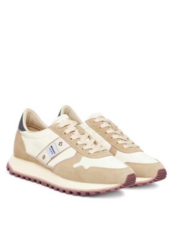 Blauer Sneakersy F5MILLEN03/NYG Beżowy. Kolor: beżowy. Materiał: skóra
