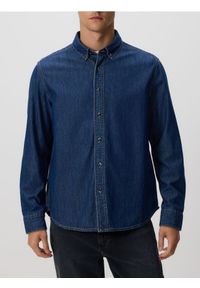 Reserved - Jeansowa koszula regular fit - granatowy. Kolor: niebieski. Materiał: jeans #1