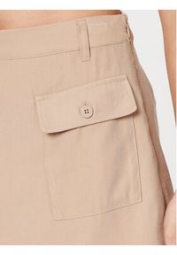 DKNY Szorty materiałowe P3BNTR11 Beżowy Regular Fit. Kolor: beżowy. Materiał: wiskoza #3