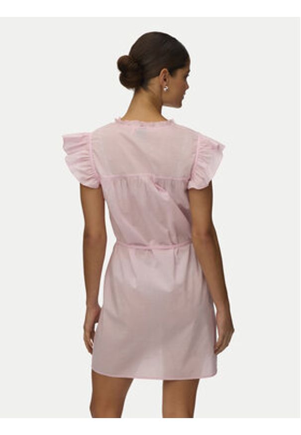 Vero Moda Sukienka letnia Line 10346970 Różowy jasny Oversize. Kolor: różowy. Materiał: bawełna. Sezon: lato. Typ sukienki: oversize