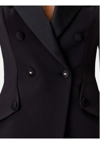 Elisabetta Franchi Marynarka AB-803-56E2-V520 Czarny Regular Fit. Kolor: czarny. Materiał: syntetyk