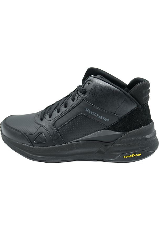 skechers - Buty do chodzenia męskie Skechers Global Jogger. Zapięcie: sznurówki. Kolor: czarny. Materiał: skóra ekologiczna, materiał, syntetyk, skóra. Szerokość cholewki: normalna. Sport: turystyka piesza