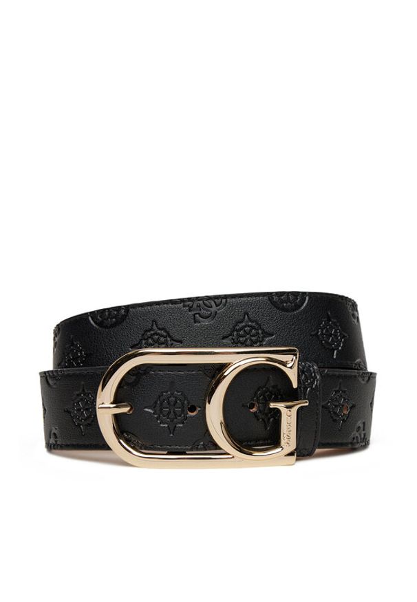 Guess Pasek Damski BW9227 P5235 Czarny. Kolor: czarny. Materiał: skóra