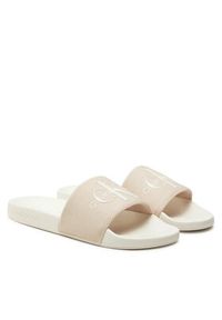 Calvin Klein Jeans Klapki Slide Monogram Co YW0YW00103 Różowy. Kolor: różowy. Materiał: materiał #3